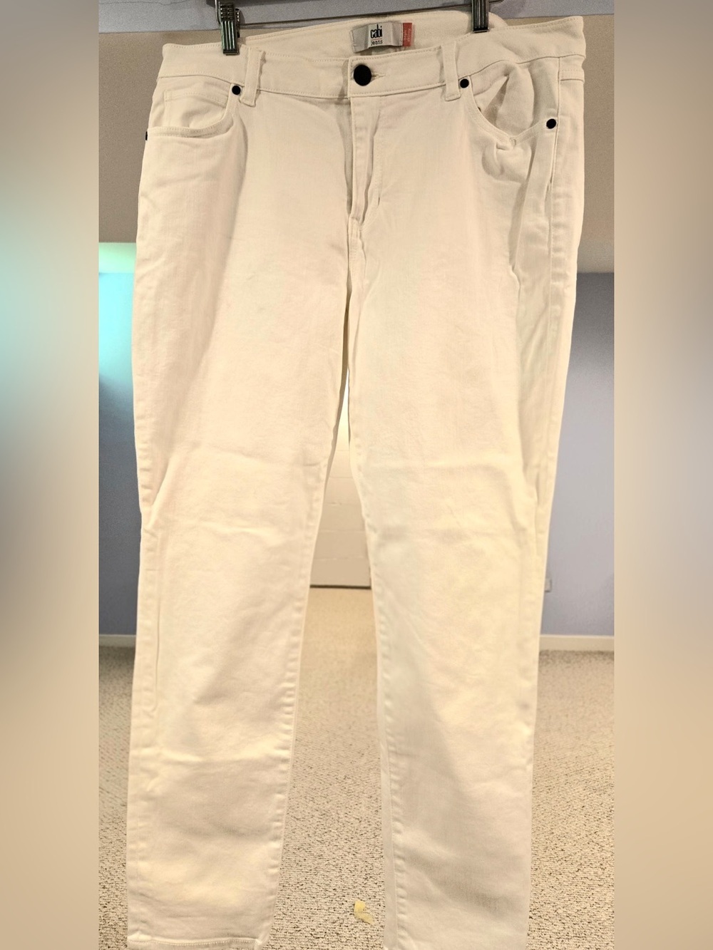 CAbi High Skinny Jeans in Cream-White
